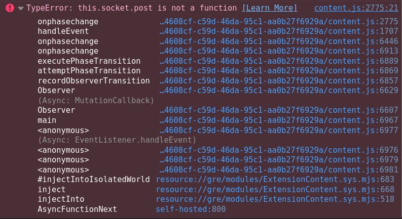 TypeError: this.socket.post is not a function [Learn More]